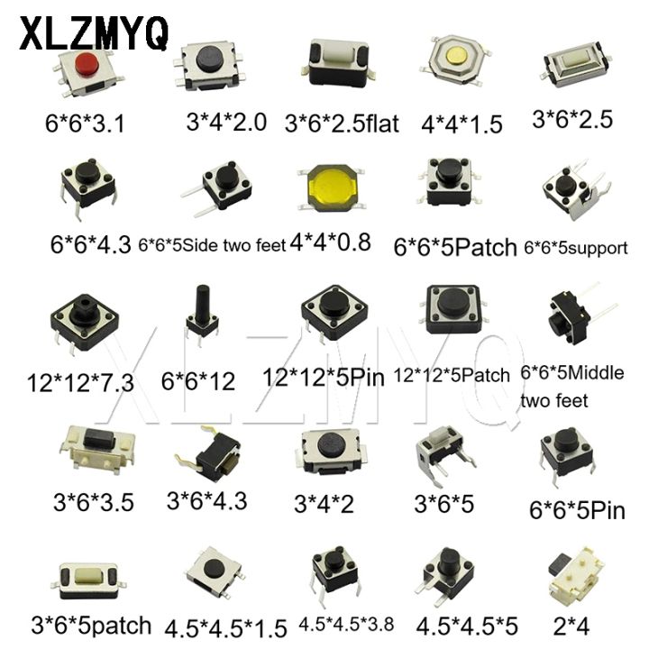 250pcs-box-25-models-car-remote-control-tablet-micro-switch-key-touch-tactile-push-button-component-2x4-3x6-4x4-switches-set