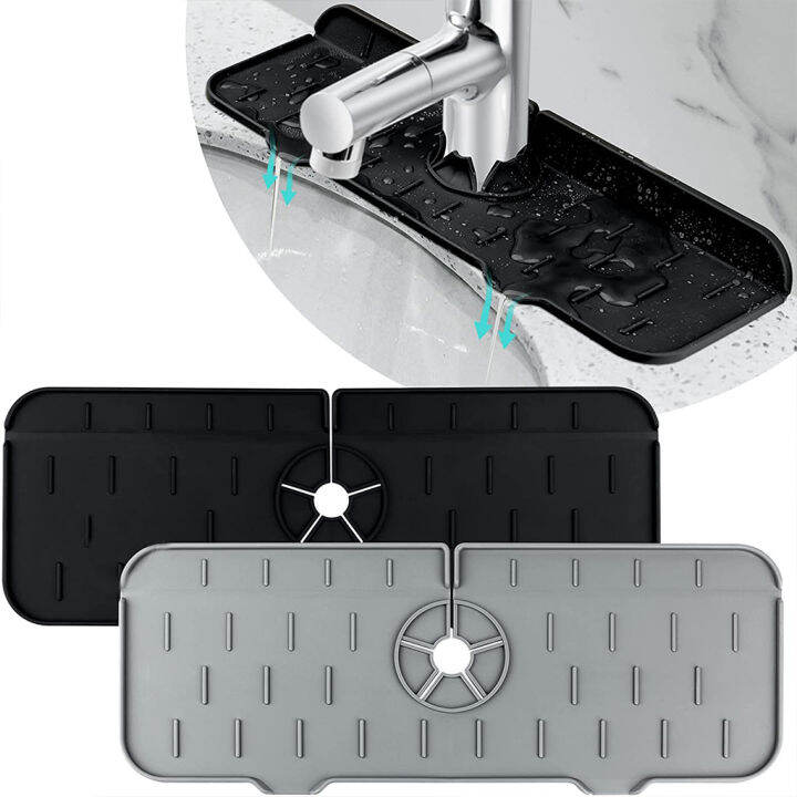 Kitchen Sink Splash Guard,Silicone Faucet Mat,Sink Water Splash Guard
