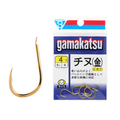 ตัวเบ็ด gamakatsu ทรงจินุ (Gold) 1 ซอง บรรจุ 10 ตัว