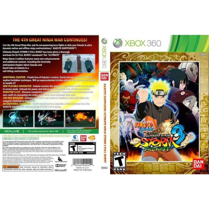 แผ่นเกม-xbox-360-naruto-shippuden-ultimate-ninja-storm-ทุกภาค-นารูโตะ