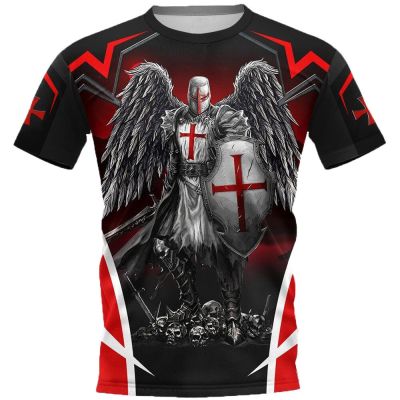 Newest Knights Templar T-shirts 3D Print Men Clothing Unisex Pullover Tops Women Harajuku Tees XS-4XL