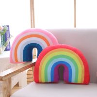 Kids Rainbow U Shape Pillow Neck Cushion Head Support Sleeping Plush Toy Children Room Decoration