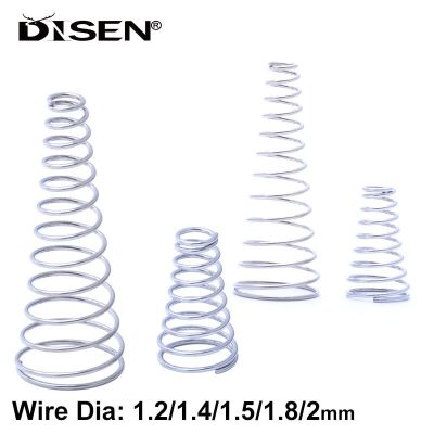 304 Stainless Steel Conical Cone Compression Spring Tower Springs Taper Pressure Spring Wire Diameter 1.2/1.4/1.5/1.8/2mm Spine Supporters