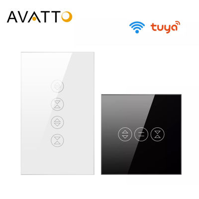 AVATTO Tuya Dual WiFi Curtain Blind Switch For Electric Motor Roller Shutter, Smart Home Automation Work for Alexa, Home