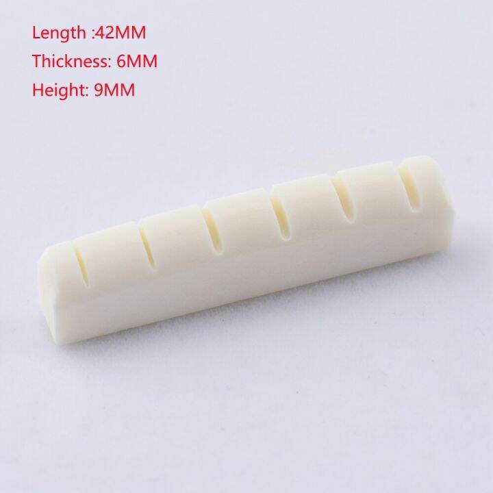 1-piece-real-slotted-bone-nut-for-folk-acoustic-guitar-electric-guitar-42mm-43mm-6mm-9mm-guitar-bass-accessories