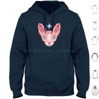 Sphynx Cat-Rose Quartz And Serenity Version Hoodies Long Sleeve Sphynxcat Sphynx Cat Kitten Quartzrose Serenity Quartz