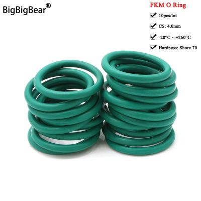 10pcs FKM O Ring CS 4mm OD 14 ~ 100mm Sealing Gasket Insulation Oil High Temperature Resistance Fluorine Rubber O Ring Green Hand Tool Parts  Accessor