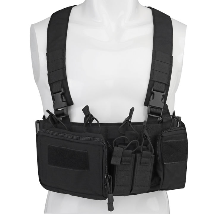 IDOGEAR Tactical Vest Multifunctional Combat Velcro-tape Vest with Mag ...