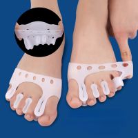 卍❈ Silicone Five-hole Toe Divider Thickening Breathable Shock Absorbent Slow Pressure Massage Front Pad Toe Valgus Orthosis