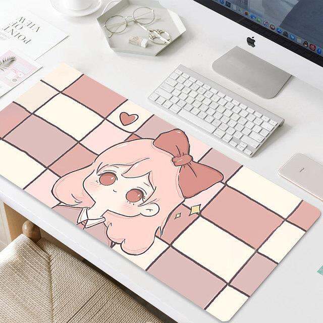 large-cute-girl-mouse-pad-kawaii-girl-waterproof-desktop-oil-proof-non-slip-desk-anime-pink-mousepad-laptop-notebook-desk-mat