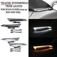 ↂ NEW Motorcycle Chrome/Black Tracer Windshield Trim Lights For Harley CVO Road Glides Special 2015 UP 2023 2022 2021