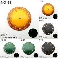 หน้าปัดนาฬิกา37มม. สีเขียวอะไหล่นาฬิกานาฬิกาดัดแปลงส่องสว่างสำหรับ IWC Pilot 3600/6497เคลื่อนไหวอัตโนมัติ