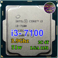 ซีพียู CPU Intel Core i3-7100 2คอ 4เทรด 51W LGA 1151 ฟรีซิลิโคน1ซอง i3 7100