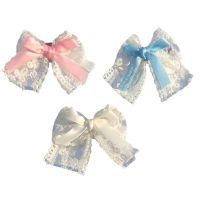 Hair Clip for Girl Hair Styling Festival Bowknot Shape Barrettes Lolita Large Design Metal Hair Barrettes for Bridal