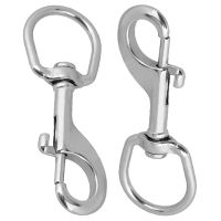 （AT）2Pcs 80MmPurpose 304หมุน EyeSpringHook รอบหมุน QuickHiking แคมป์ปิ้ง Carabiner