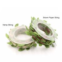 【YD】 2m/Roll Hemp Rope Leaves Decorated Fabric Woven Wedding Eco-Friendly Packing String