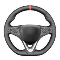 Black PU Artificial Leather Steering Wheel Cover for Opel Astra K Corsa F Combo E Grandland X Insignia CT Mokka Vauxhall Holden Steering Wheels Access