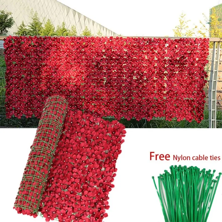 Artificial Plant Fence High Density Leaves Home Decoration Fake Flower