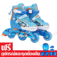 Rctoystory In-Line Skate ร3 ล้อ มีไฟ รองเท้าอินไลน์สเก็ต In-line Skate รองเท้าสเก็ตสำหรับเด็กของเด็กหญิงและชาย โรลเล