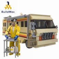 Buildmoc TV Breaking Bades Walter White คลาสสิก Pinkman ทำอาหารแล็บ RV เมืองความคิดตัวเลขของเล่นบล็อคก่อสร้างสำหรับเด็กของขวัญ