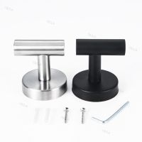 Stainless steel hat Holder Clothes Wall mount Hanging black silver Steel Hooks Black Adhesive Towel Bathroom Kitchen storage YB1TH