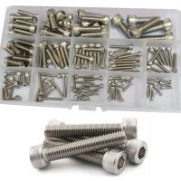 M2.5 M3 M4 M5 M6 M8 Hex Socket Head Cap สกรูด้ายเมตริกเครื่อง Hexagon Allen Bolt Assortment ชุด304สแตนเลส