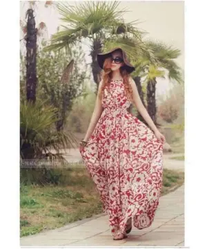 FLORAL DRESS FOR WOMEN SUMMER CASUAL DRESS SLEEVELESS DRESS TIE SLEEVE  WOMEN'S DRESS FLORAL DESIGN NEW