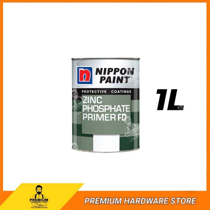 NIPPON PAINT Zinc Phosphate Primer FD 1 Liter Undercoat Iron Steel