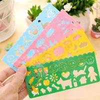 【CC】✌❄❍  4PCS Kids Painting Template Board Plastic Ruler Juguetes Draw Educational Children