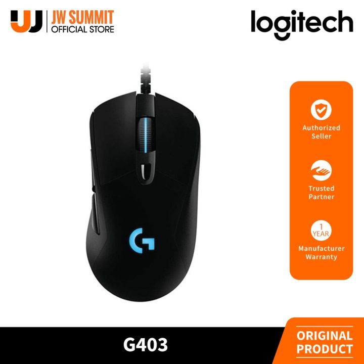Logitech G403 HERO Prodigy Wired Programmable Gaming Mouse, Lightsync, RGB,  Six (6) programmable buttons Lazada PH