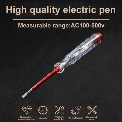hot☃♕  100-500V Test Flat Screwdriver Electric Hand Voltage Tester Multipurpose Non-contact Circuit