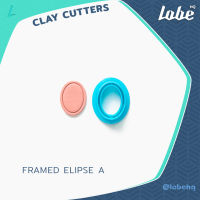 Framed Elipse A Shape clay cutter / Polymer Clay Cutter/ แม่พิมพ์กดดินโพลิเมอร์ทำต่างหูรูปทรงวงรีแบบมีกรอบ