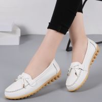 2022 Woman Flats Shoes Ballet Flat Sneakers Genuine Leather Spring Soft Moccasins Ladies Boat Ballerina Espadrilles Creepers