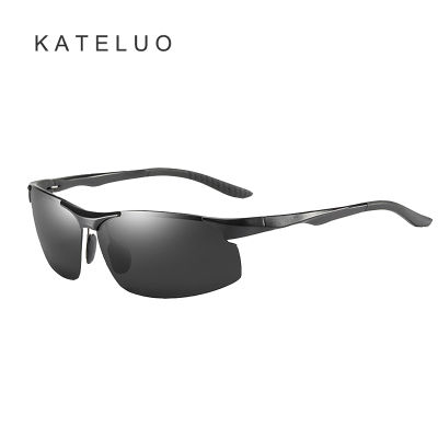 【พร้อมกล่อง】Kateluo 2173 Aluminium Mens Sunglasses UV400โพลาไรซ์ HD