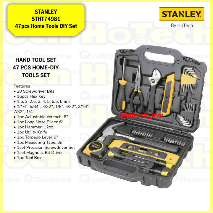 STANLEY STHT74981 47pcs Home Tools DIY SetTools Box Lazada Indonesia