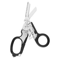 6 in 1 Shears Scissor Bevel with Strap Cutter and Glass Breaker Stainless Steel with MOLLE Compatible Holster for Outdoor