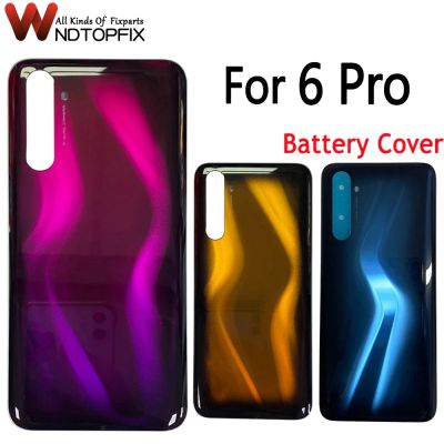 6.6 New For Realme 6 Pro Battery Cover Rear Housing Glass Case For RMX2061 RMX2063 Back Cover Replace For Realme 6Pro Housing