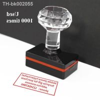 ✚ Custom Photosensitive Self Inking Seal Square Round Stamp Crystal Handle with Logo Address Text