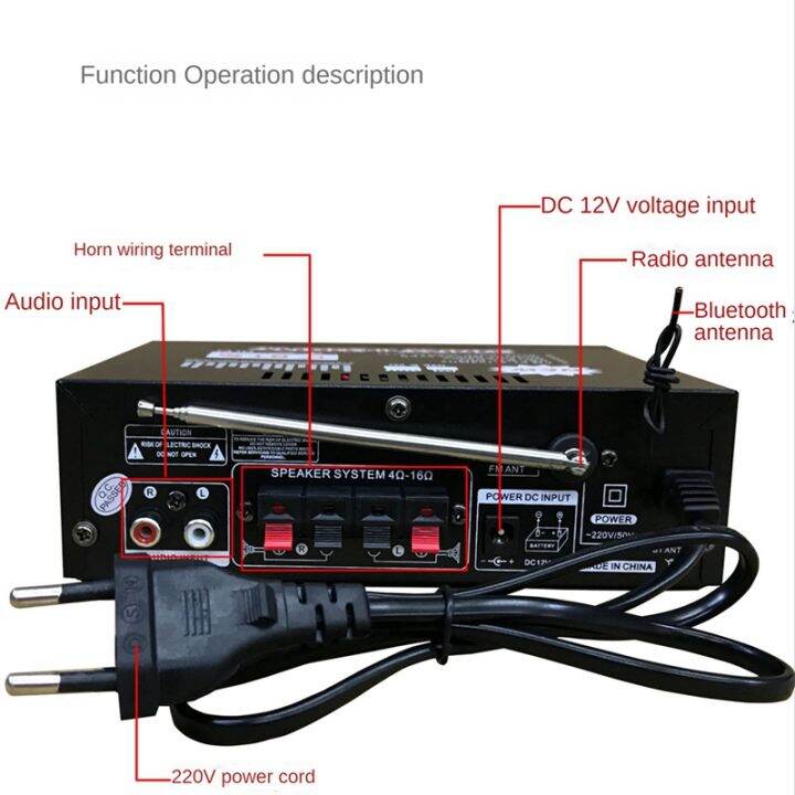 BT298A 600W Home Amplifiers Audio Bluetooth Power Amplifier Subwoofer