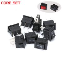 10PCS 3 Pin 2 Pin 3A 250V 10x15mm Black Button Rocker Switch ON OFF AC 10X15 Mini Rocker Power Switches