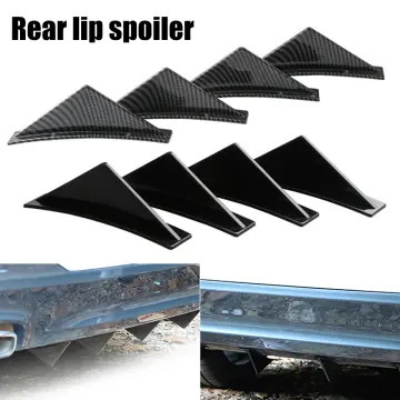 4PCS Wing Car Rear Bumper Lip Diffuser Splitter Spoiler Shark Triangle  Universal