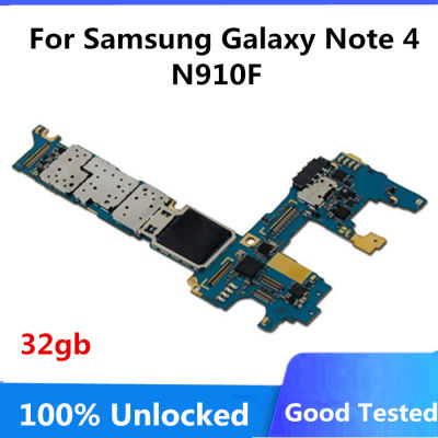 Unlocked 32gb for Samsung Galaxy Note 4 Motherboard N910U N910G N915GF N910F N910T N910C N910A N910PV N915FGATV Logicboard