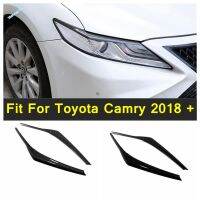 ภายนอกอะไหล่ไฟหน้า Bezels สำหรับ Toyota Camry 2018-2022ด้านหน้า H Ead Light โคมไฟเปลือกตา Eyelashs ตกแต่งปกตัด