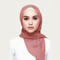 72*175 Syal Jilbab Sifon Wanita Muslim Syal Kepala Padat Lembut Syal Serban Dan Hijab Balut Wanita Kopoptuch