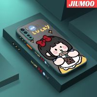 JIUMOO เคสสำหรับ OPPO A91 F15 Reno 3 4G ลายการ์ตูนเด็กผู้หญิงดีไซน์ใหม่ขอบสี่เหลี่ยมด้านข้างบางมีน้ำค้างแข็งโปร่งใสกันกระแทกเคสมือถือแข็งปลอกซิลิโคนคลุมทั้งหมดเคสนิ่มสำหรับปกป้องกล้อง