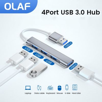 OLAF Type-C Extender ฮับ USB ฮับ3.0สาย USB C แท่นวางมือถือ4 In 1ตัวแยก USB สำหรับคอมพิวเตอร์3.0อะแดปเตอร์ OTG สำหรับสมาร์ทโฟน Feona