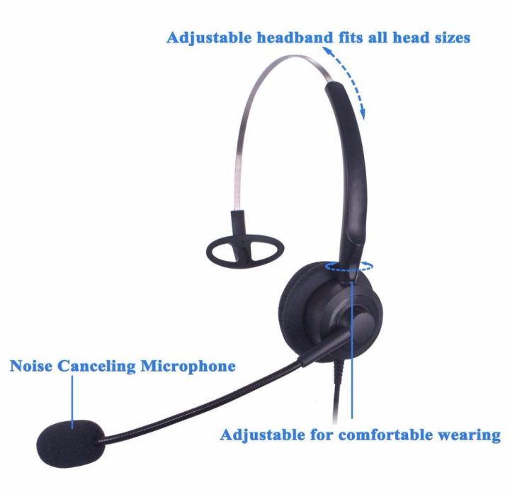 wantek-mono-headset-headphone-with-mic-for-cisco-ip-phones-7942-and-plantronics-m10-mx10-vista-modular-adapters
