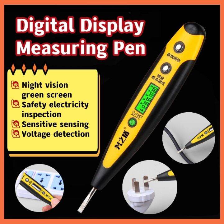 Digital Test Pen Dc 12 250v Tester Electrical Screwdriver Lcd Display Non Contact Induction 5848