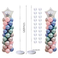 Happy Birthday Party Balloon Column Stand With Base and Pole For Wedding Party Baby Shower Birthday Balloon Holder Arch Supplies Balloons