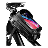 Waterproof Top Tube Handlebar Bag Bike Phone Mount Bag EVA Cycling Storage Bag for phones Below 6.8 inch